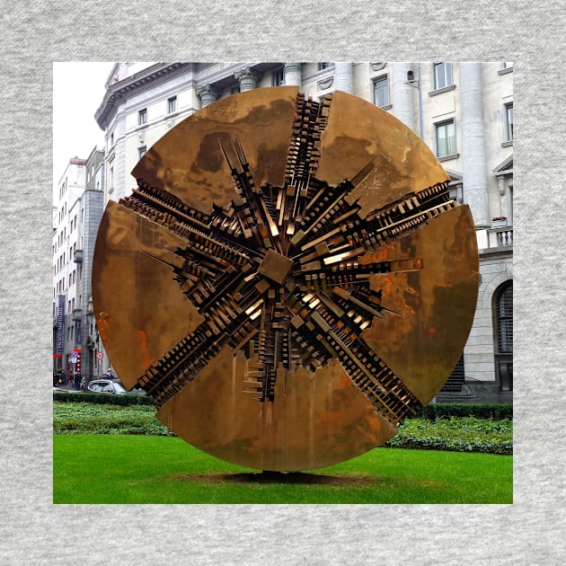 Sculpture of Arnaldo Pomodoro, Milan, Italy by IgorPozdnyakov